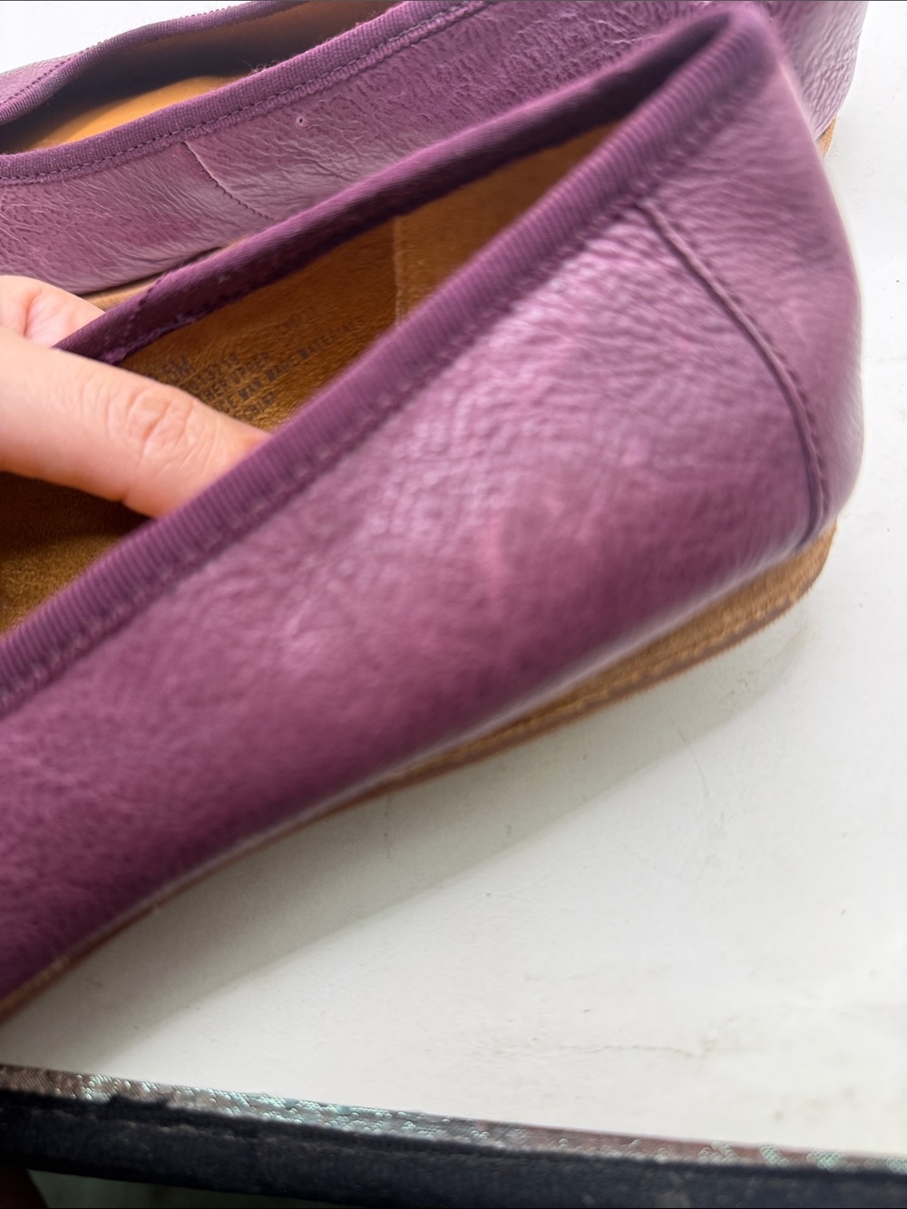 Kork Ease Purple Leather Ballet Flats Shoes Slip On Womens Size 8.5 M - Picture 10 of 16